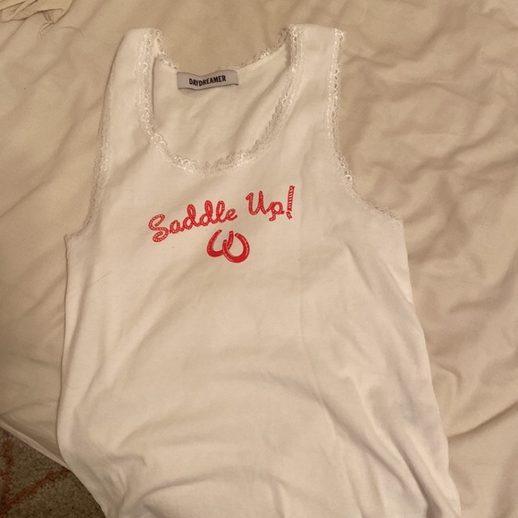 Daydreamer White Camisole with Pink Print - Picture 3 of 3